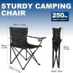 2 pack lightweight camping chairs for adults & teens