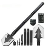 folding shovel tool – manganese steel tactical gear for camping & car use