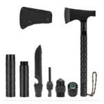 folding camping axe tool – survival hatchet with hammer for outdoor use