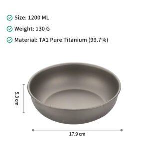 adrift allseason | pure titanium soup plate – 1200ml
